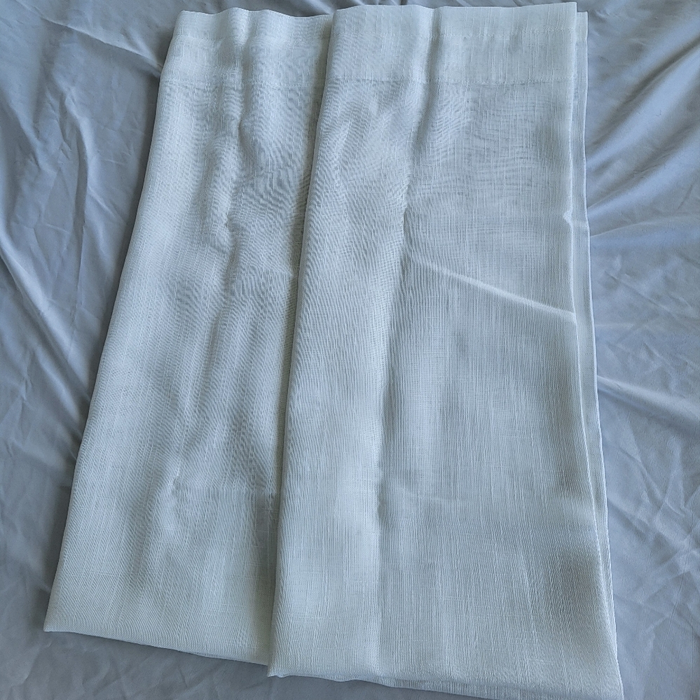 White curtains,  one pair